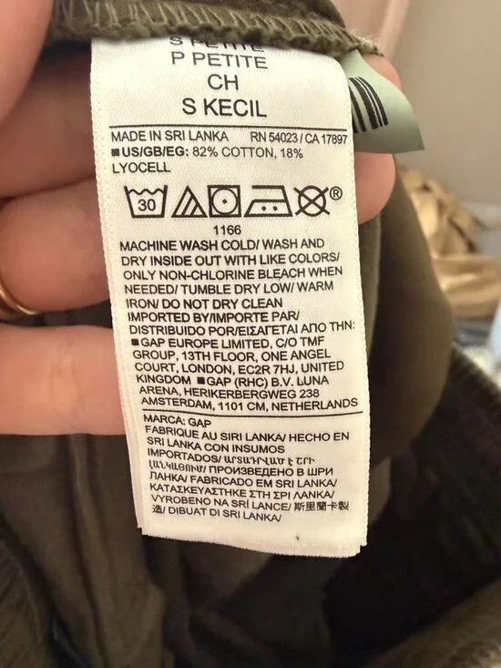 Gap Nwt Olive Green Cotton Cargo Pants - Picture 5 of 5